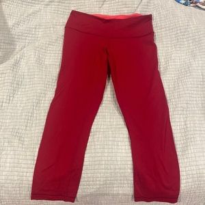 Lululemon Athletica Red Leggings